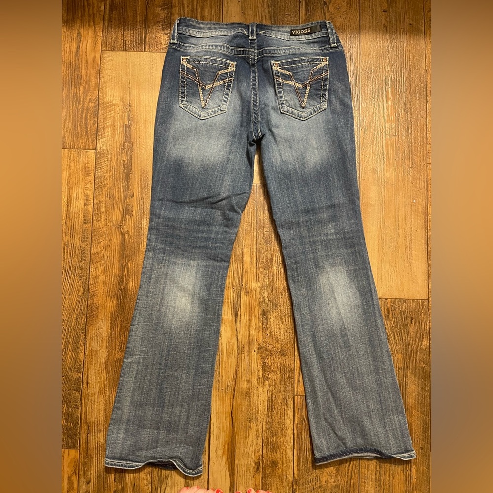 Vigoss Heritage fit bootcut jeans bought from Maurice’s. Length 32 inches.